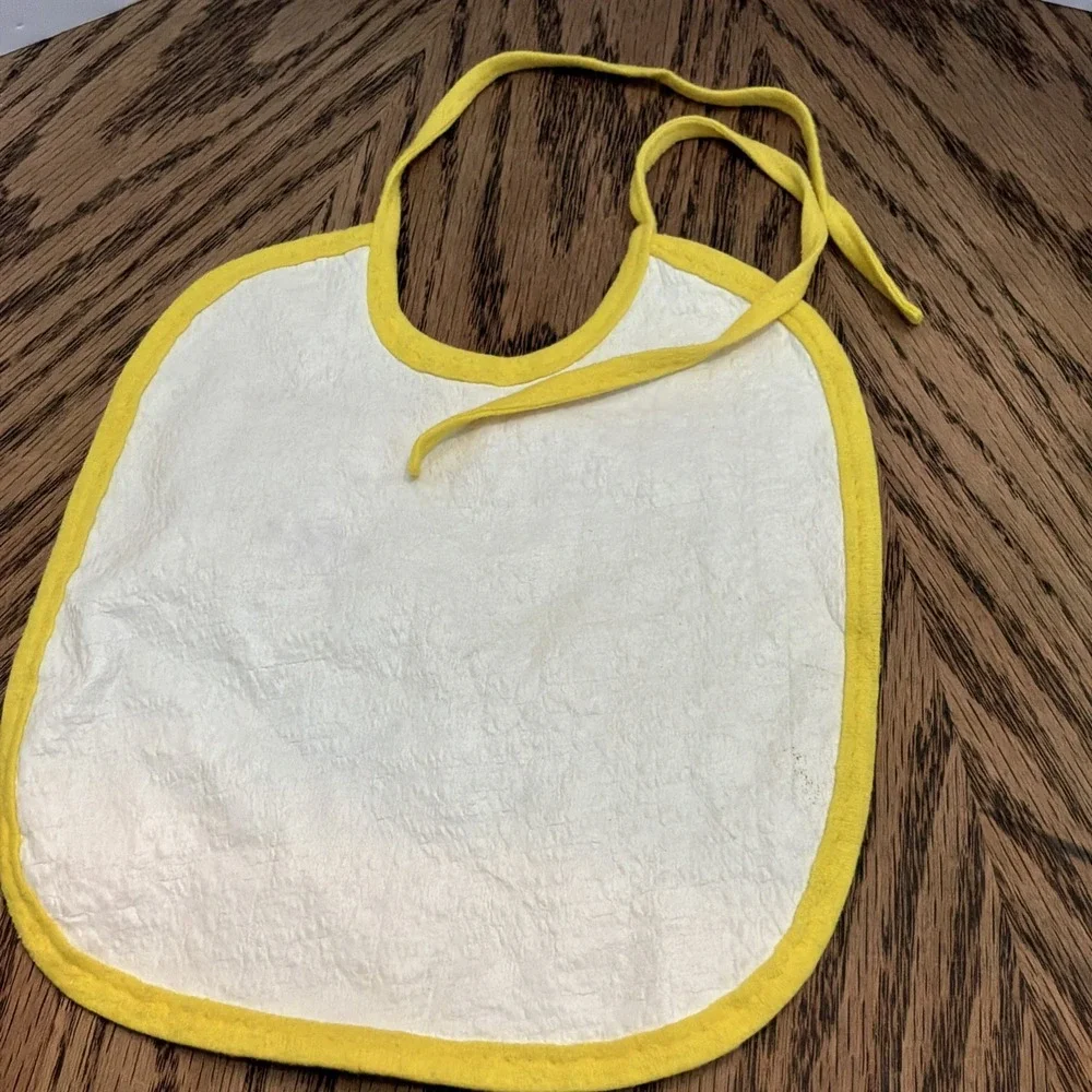 Vintage 1982 Toddler Baby Tommee Tippie Smurf~ing Myself To Sleep Tie Infant Bib
